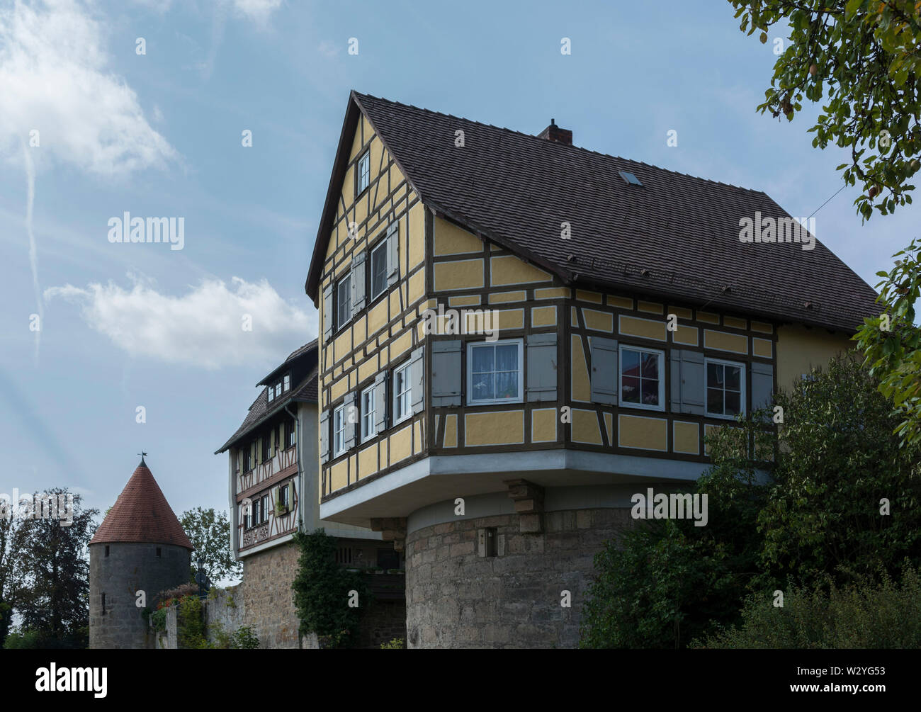 La città vecchia, waldenburg, hohenlohe regione heilbronn-Franconia, BADEN-WUERTTEMBERG, Germania Foto Stock