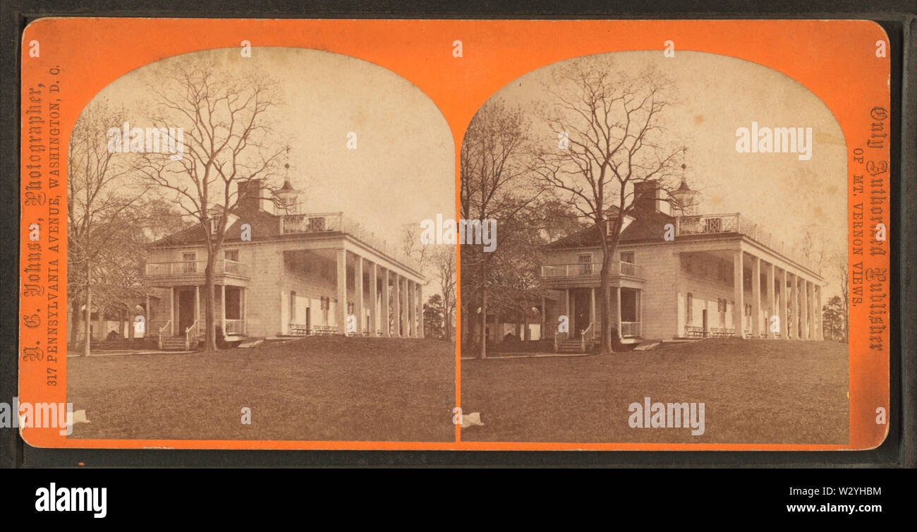Mt Vernon mansion, est o fronte fiume, da N G Johnson 3 Foto Stock
