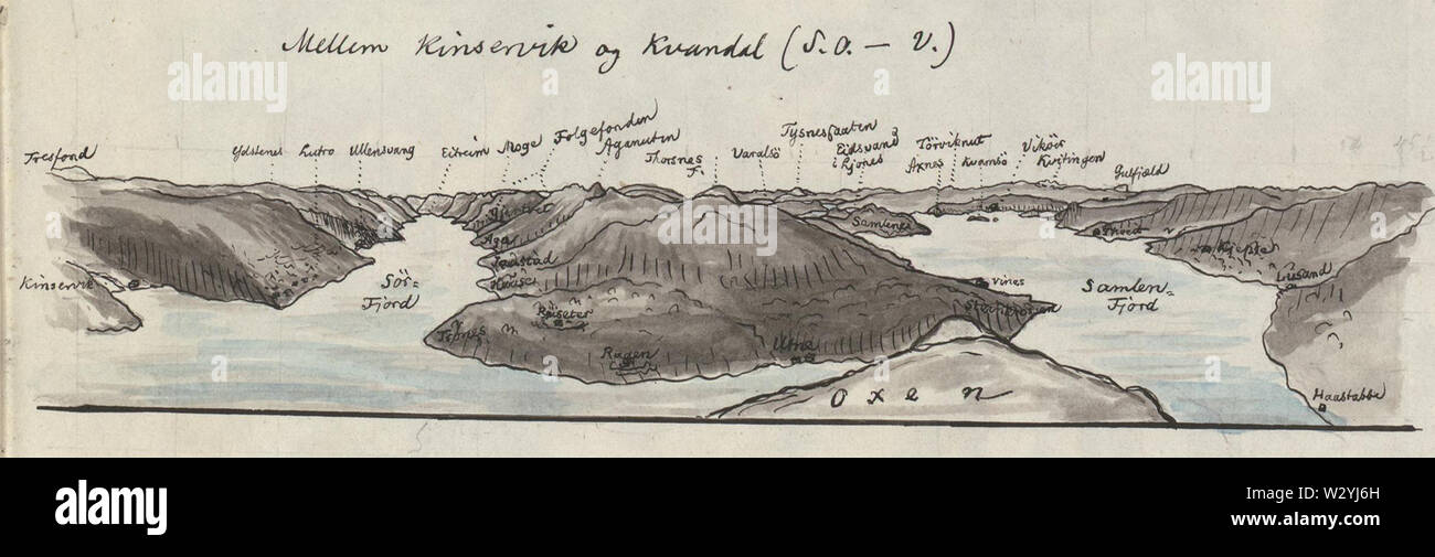Munch - Mellem Kinservik og Kvandal Foto Stock