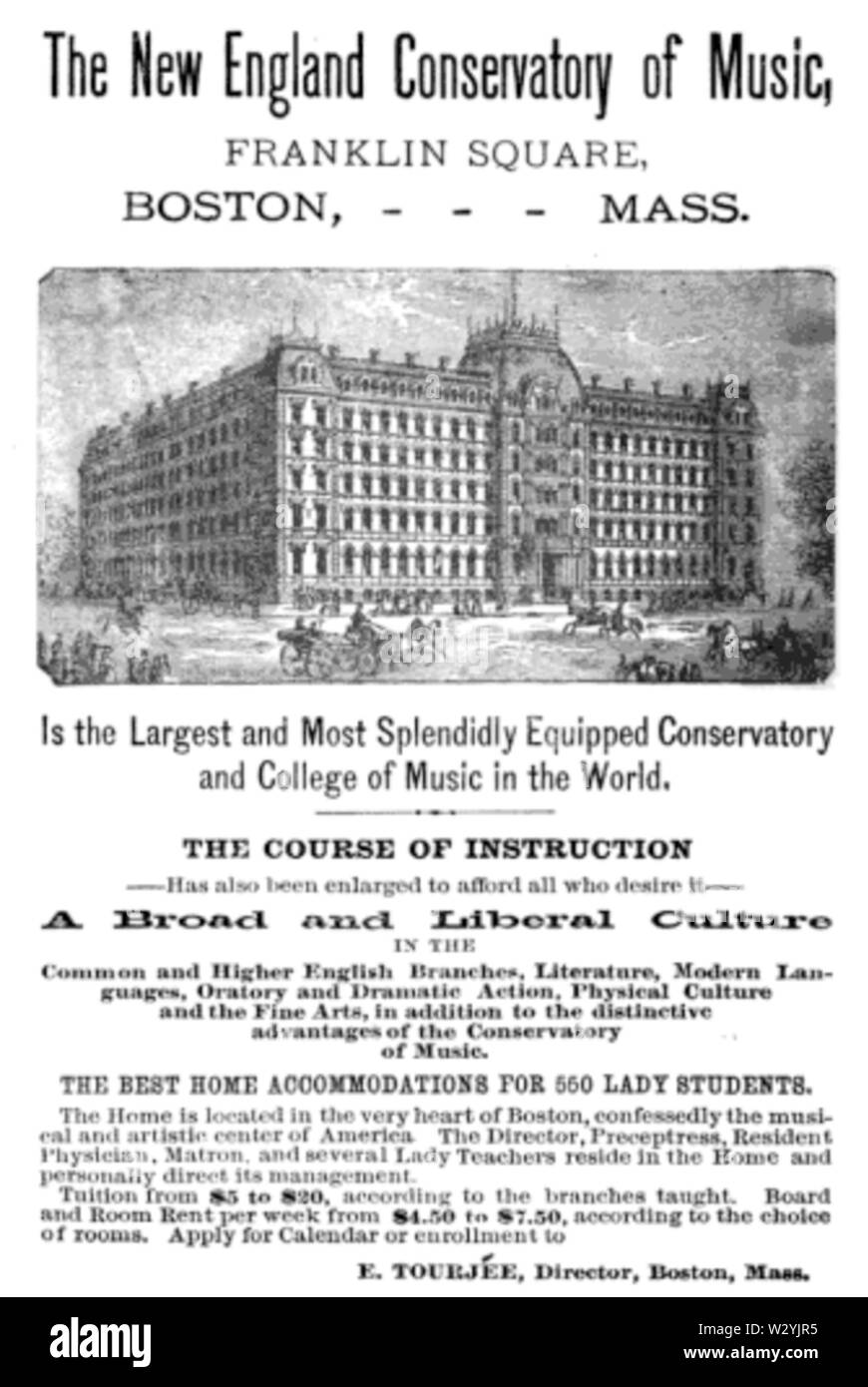 NEC FranklinSq StrangersGuideToBoston 1883 Foto Stock