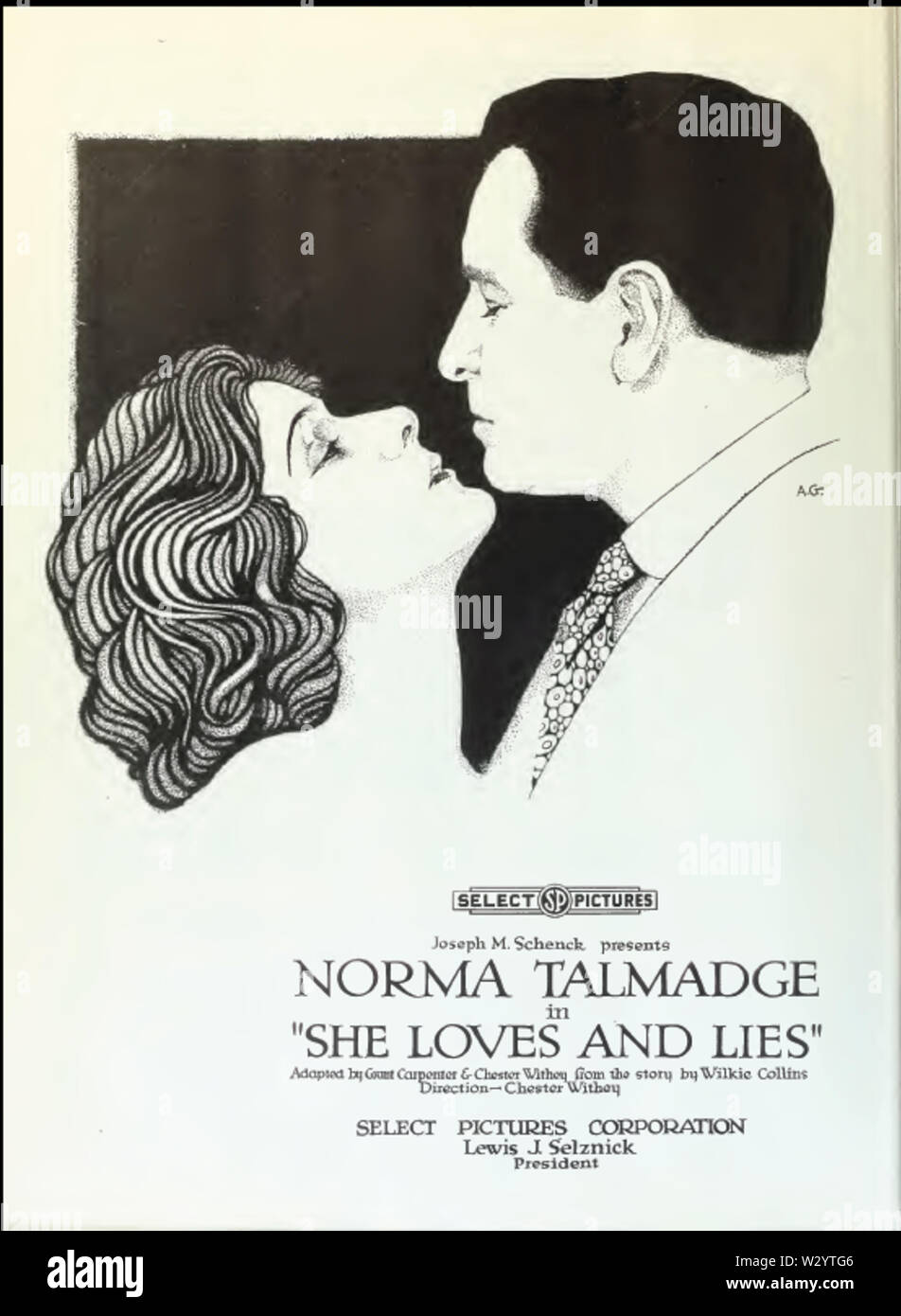 La norma Talmadge in lei ama e bugie da Chester Withey Film 1920 giornaliero Foto Stock