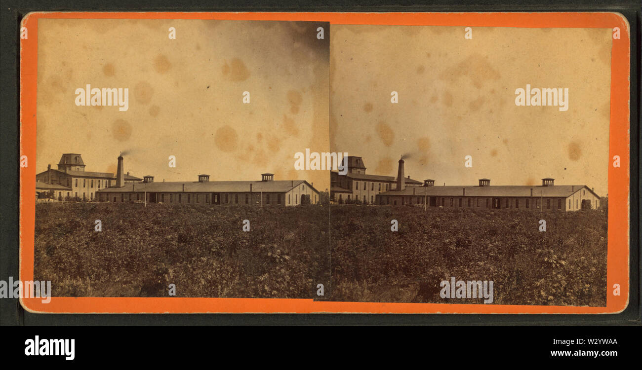 Ala Nord del Re del ferro battuto bridge funziona, da Robert N Dennis raccolta di vista stereoscopica Foto Stock