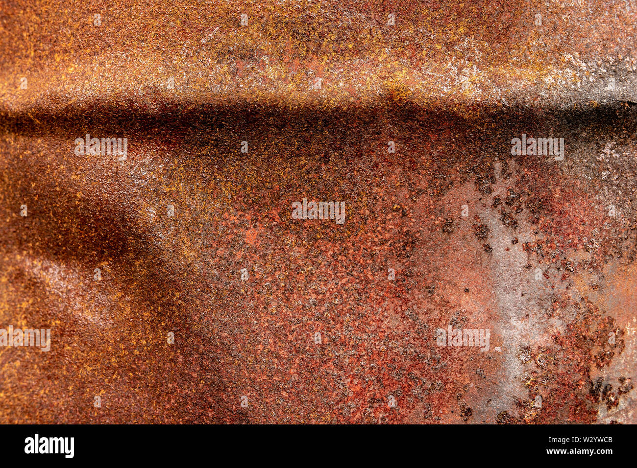 Il vecchio metallo arrugginito Grunge Background. Rusty corrosione ferro ossidato superficie texture. Foto Stock