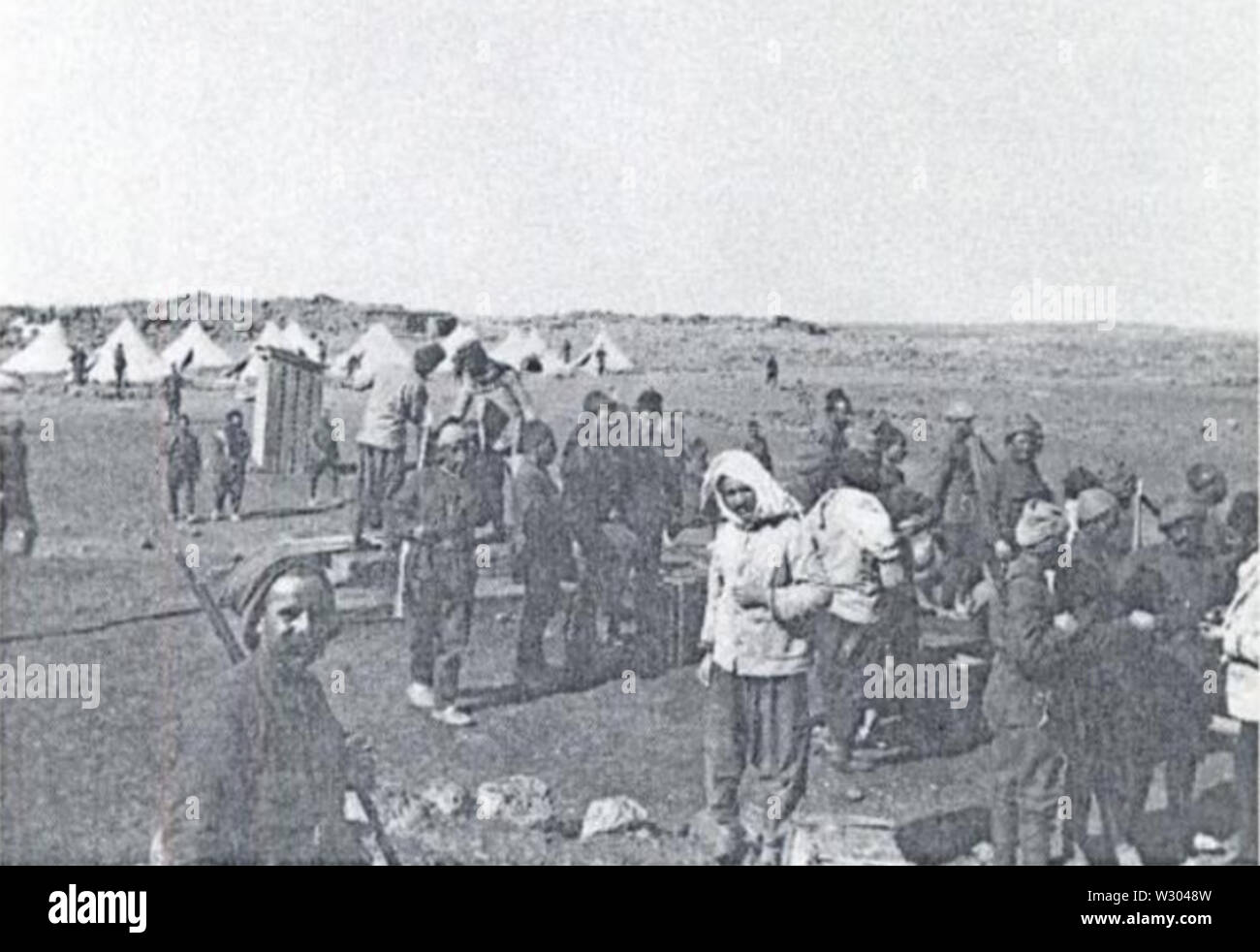Ottoman soldati di Hauran Drusi campagna (1910), le truppe di Sami Pasha al-Faruqi Foto Stock