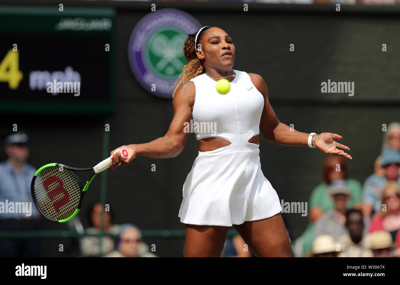 Il torneo di Wimbledon, Regno Unito. 11 Luglio, 2019. Wimbledon Tennis Championships. Serena Williams, Usa, 2019 Credit: Allstar Picture Library/Alamy Live News Foto Stock