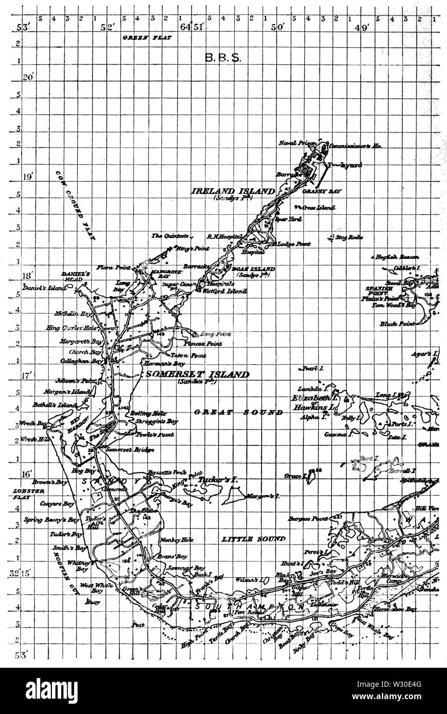 PSM V66 D404 terzo sudoccidentale delle isole Bermuda Foto Stock