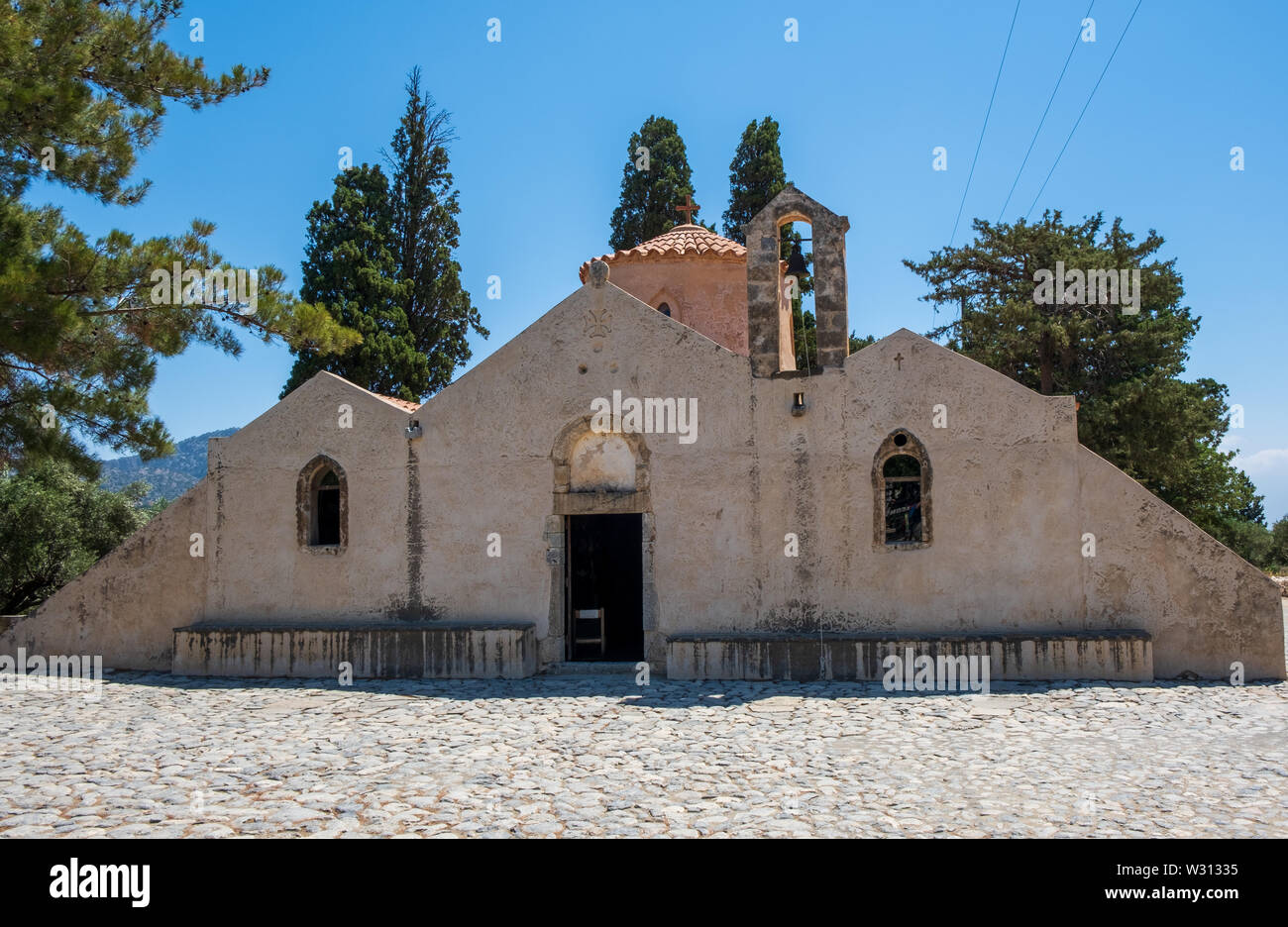 La chiesa bizantina di Panagia Kera, vicino Kritsa, Creta Foto Stock
