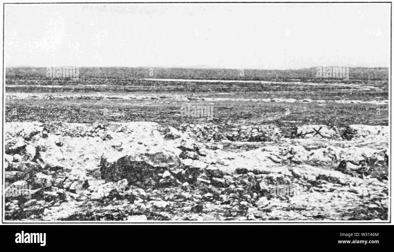 PSM V83 D218 devastazione di sabbia dove segni x dove le tubazioni di acqua alla costa sono previste Foto Stock