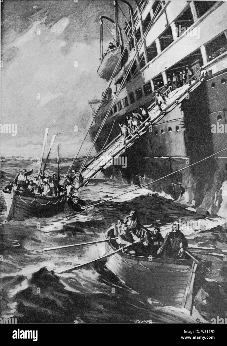 PSM V88 D087 tela proposto scivolo per il caricamento di barche di vita sul mare Foto Stock