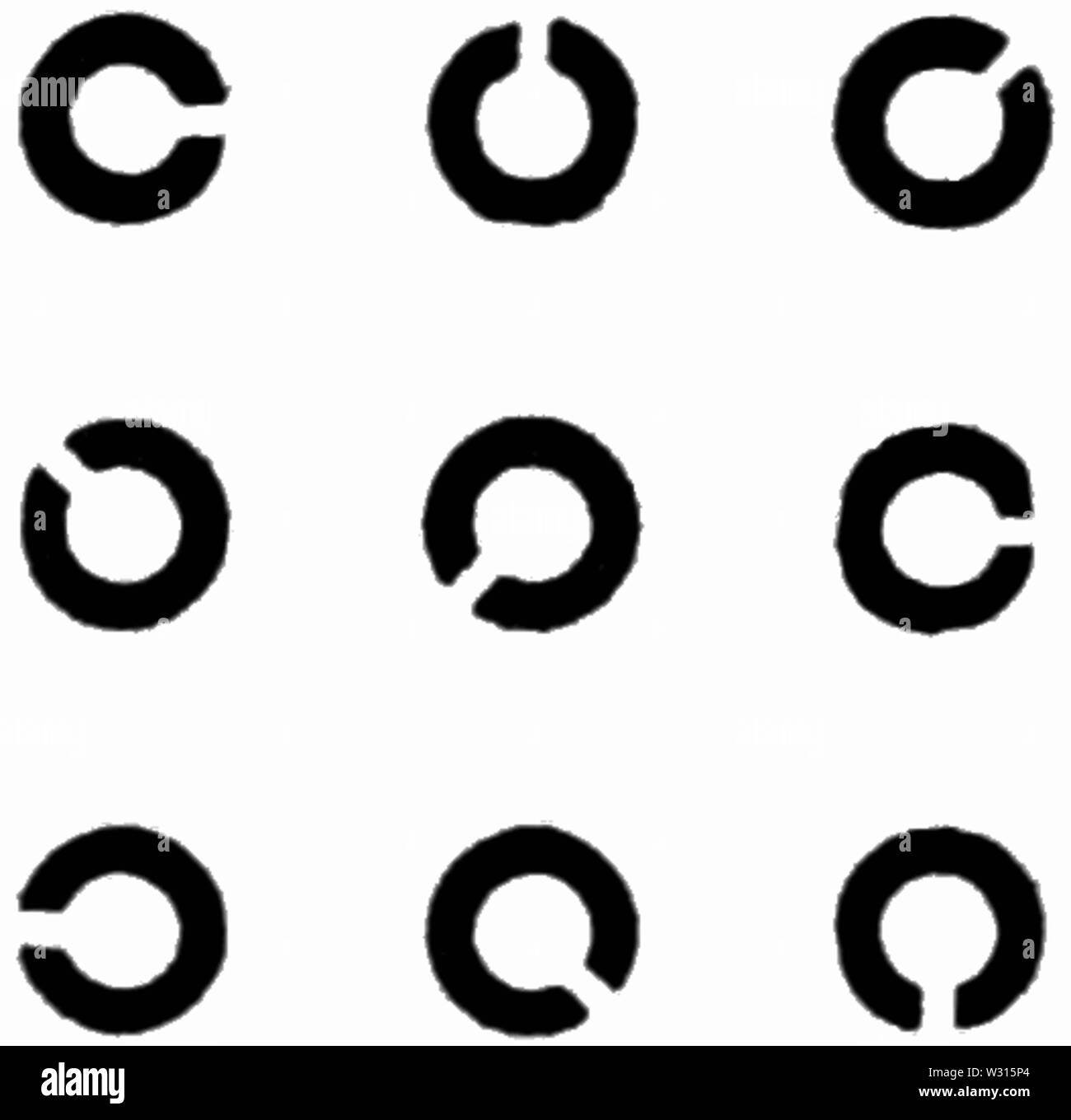 PSM V88 D140 un test internazionale per la visione Foto Stock