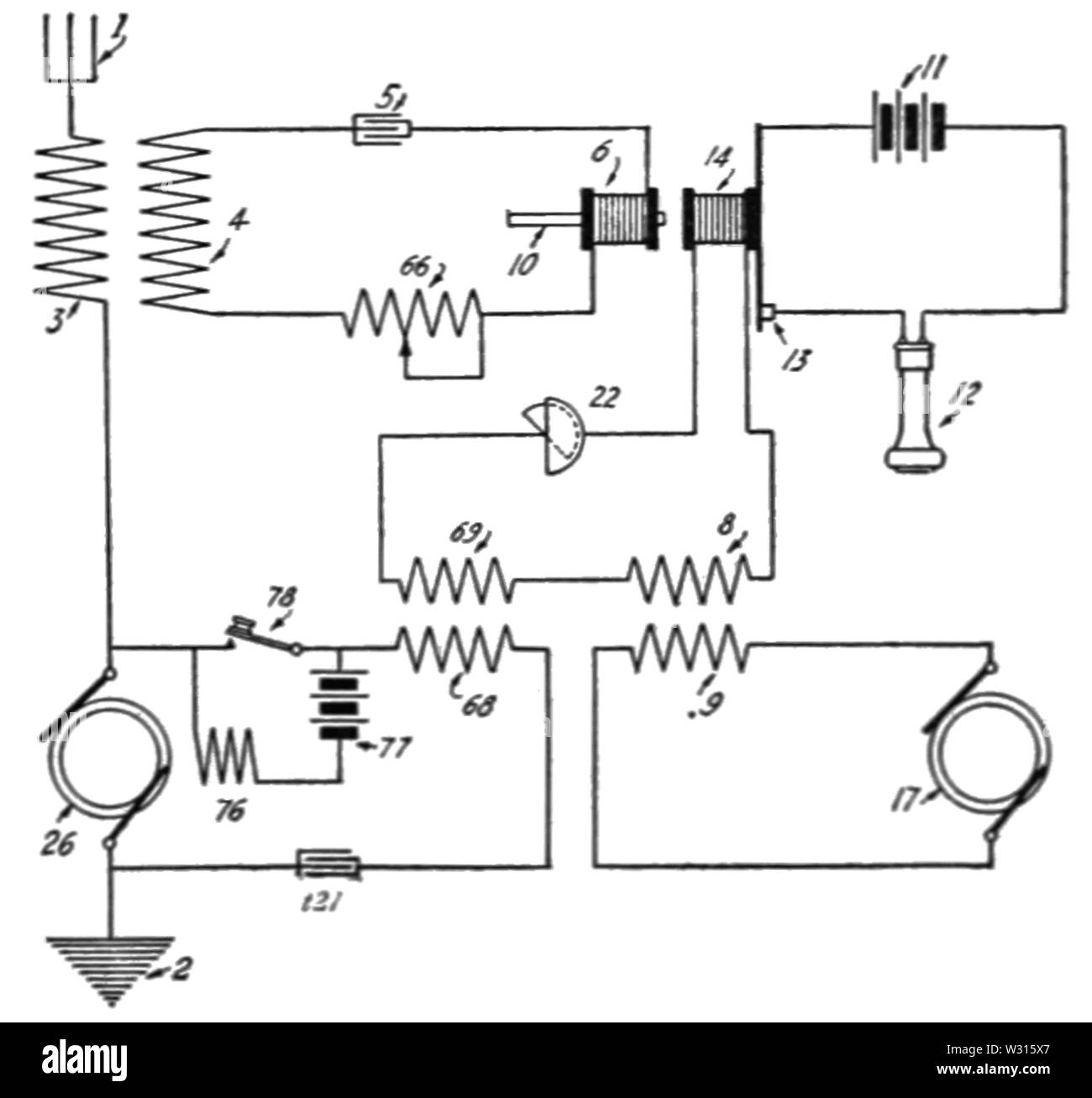 PSM V88 D175 l'invio e la ricezione di onde continue Foto Stock
