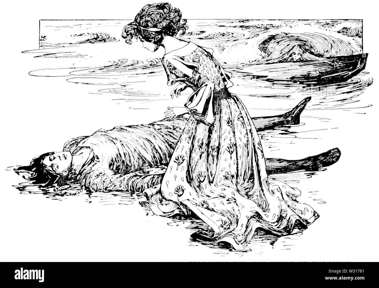 Pagina 131 illustrazione nella fiaba di Andersen (Stratton) Foto Stock