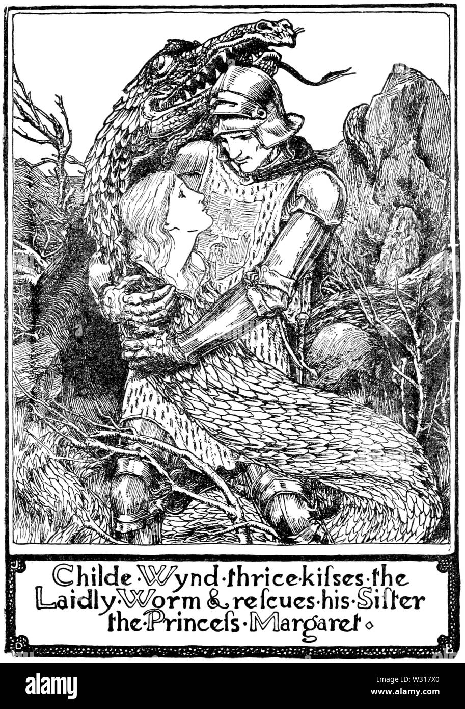 Pagina 195 illustrazione in inglese Fiabe Foto Stock