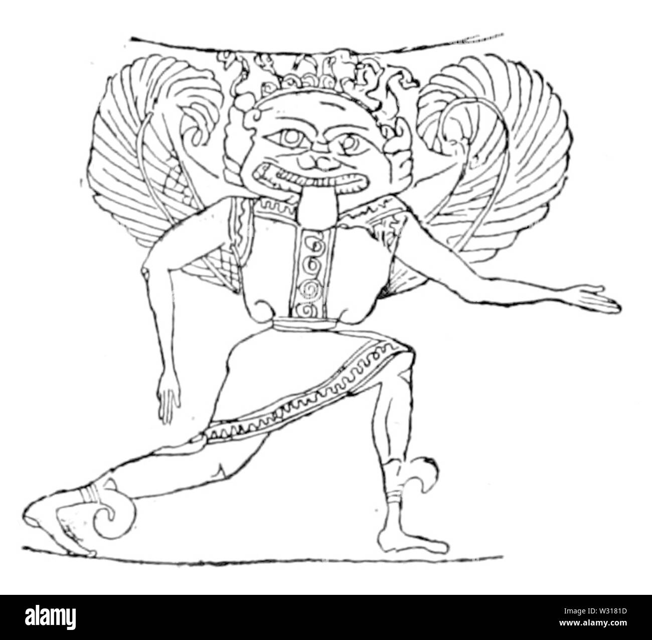 Pagina 231 fig 20, illustrazione Folk-Lore, vol 14 Foto Stock