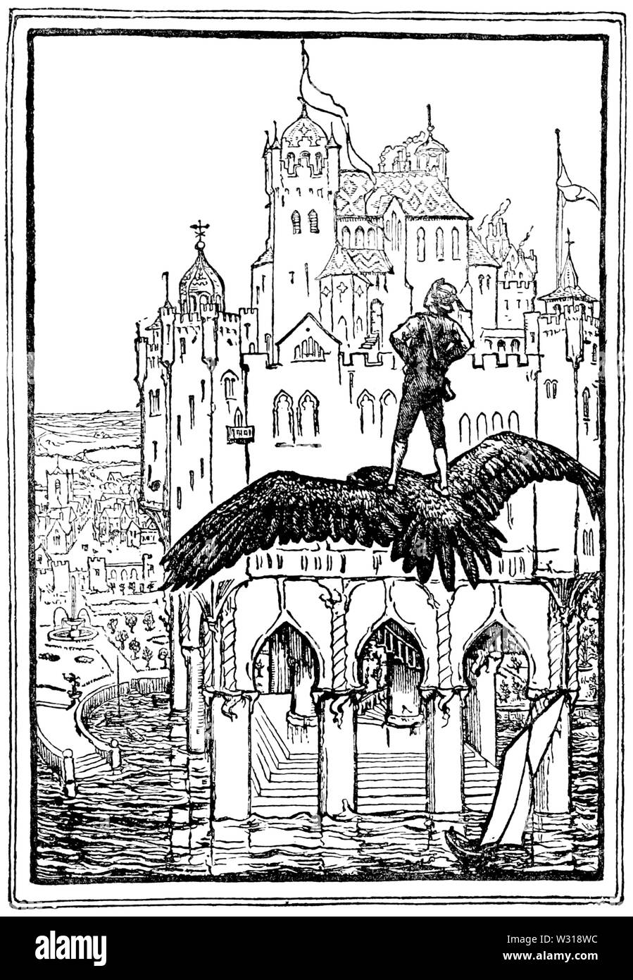 Pagina 91 illustrazione in inglese Fiabe Foto Stock