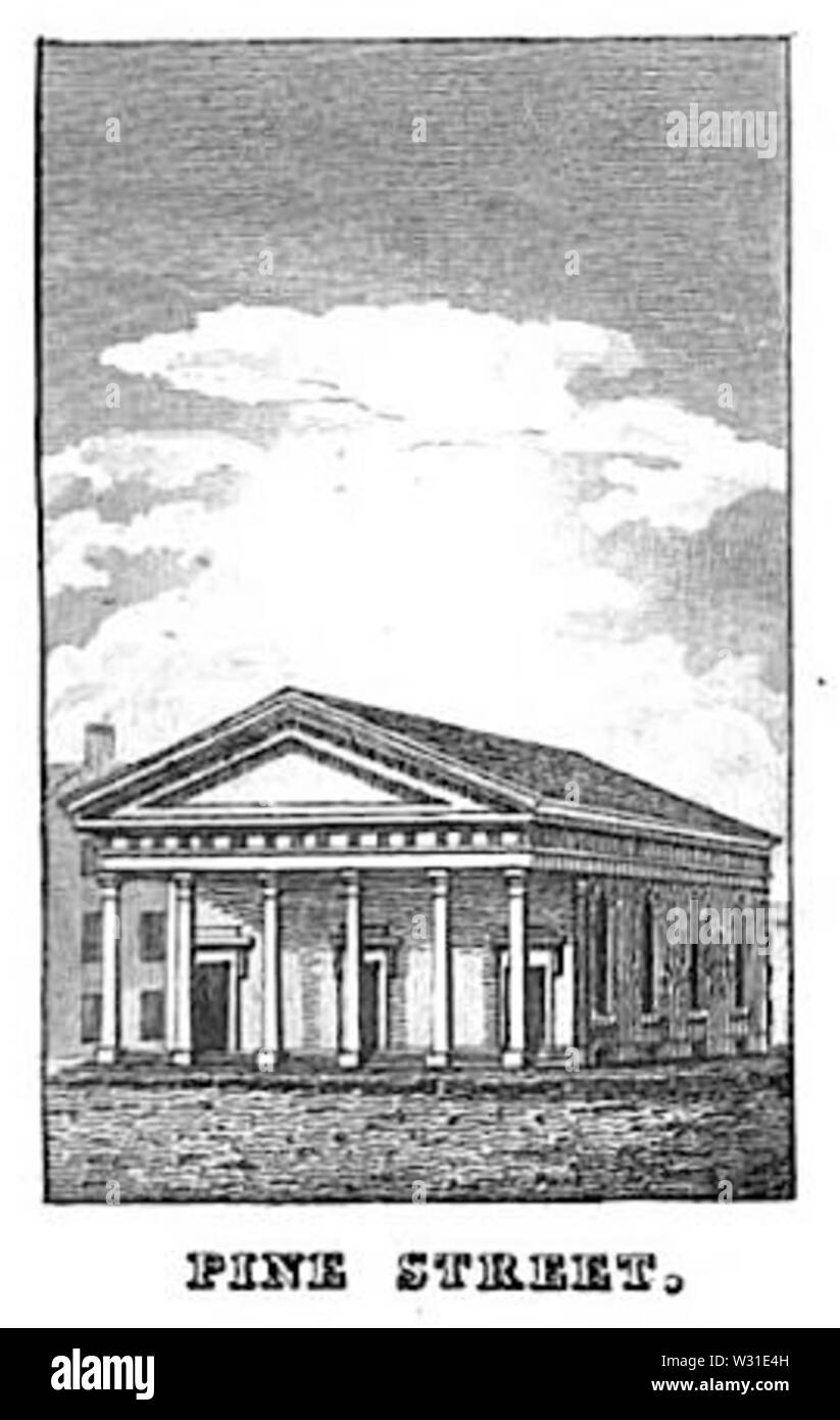 PineStChurch Bowen PictureOfBoston 1838 Foto Stock