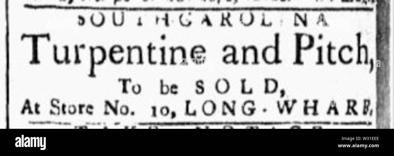 Pitch MassCentinel 16marzo1785 Foto Stock