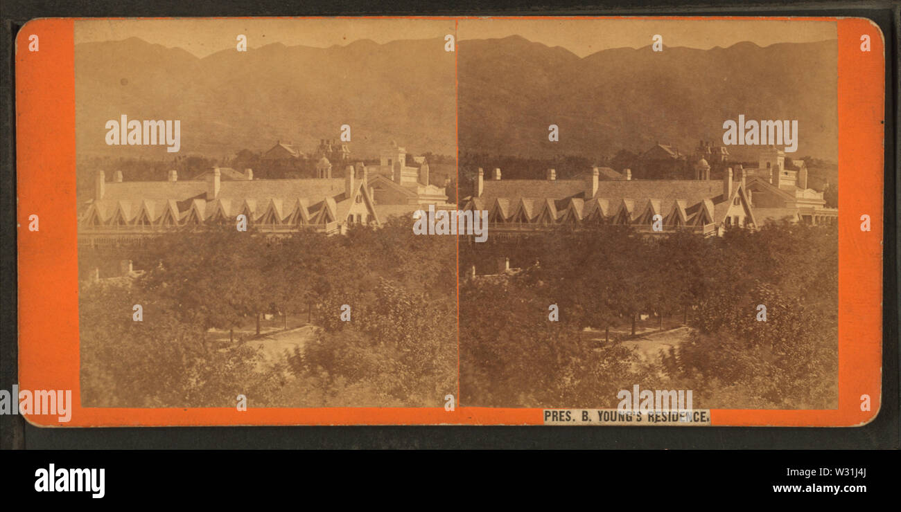 Presidente B Young residence, da C W Carter Foto Stock