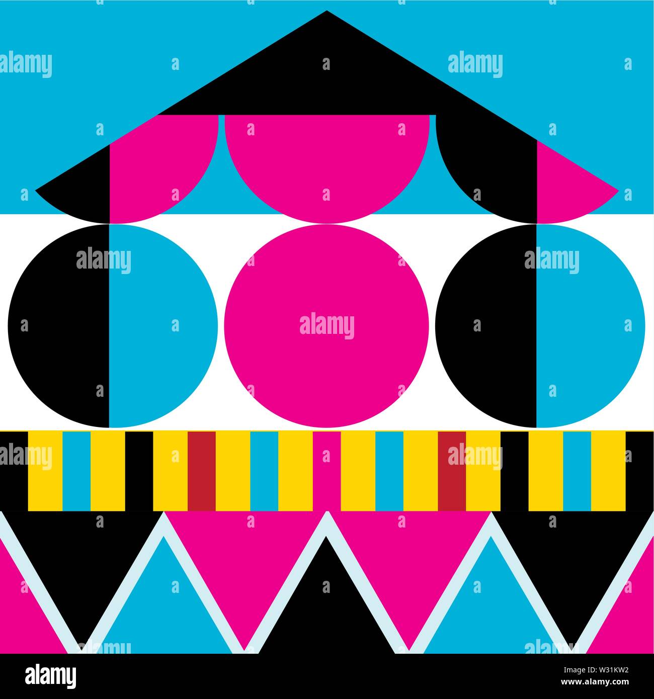 Abstract bello sfondo vettoriale di geometrica di oggetti diversi Illustrazione Vettoriale