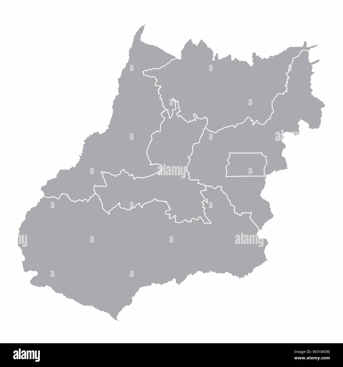 Stato di Goias regioni Illustrazione Vettoriale