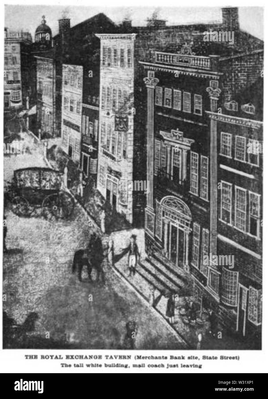 RoyalExchangeTavern StateSt Boston Drake1917 Foto Stock