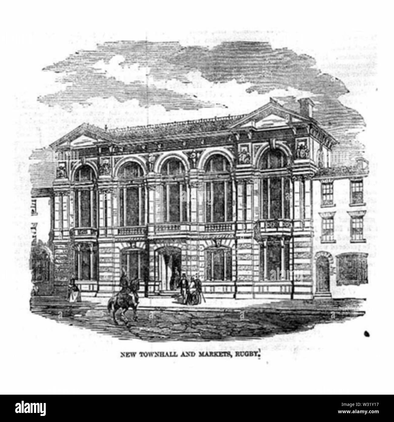 Rugby Town Hall Foto Stock