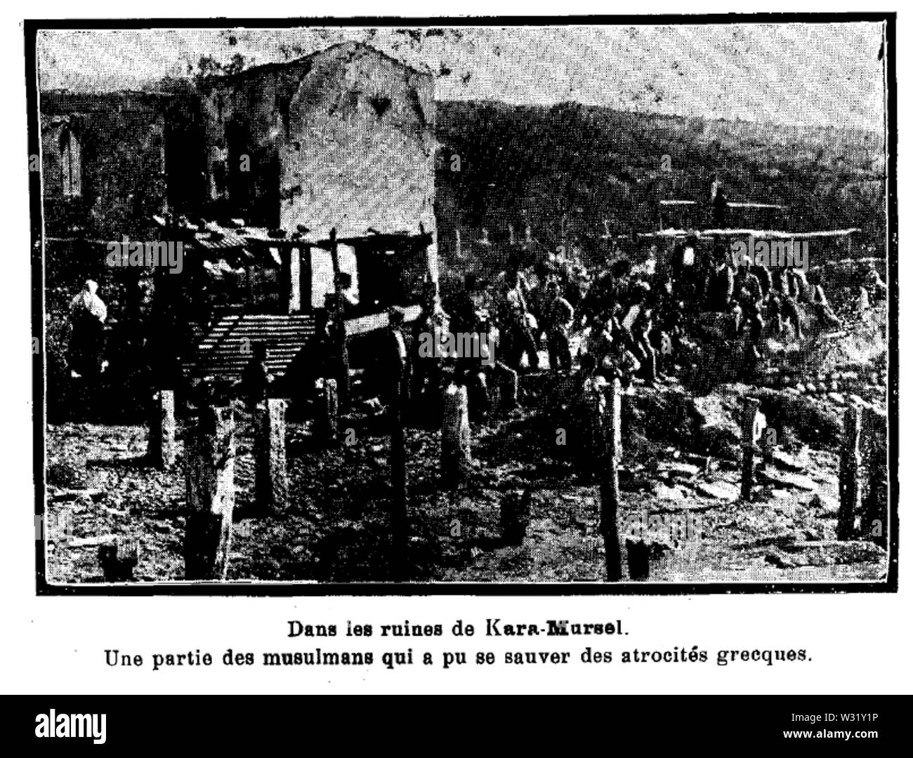 Rovine Kara-Mursel musulmano e i superstiti delle atrocità greche Foto Stock