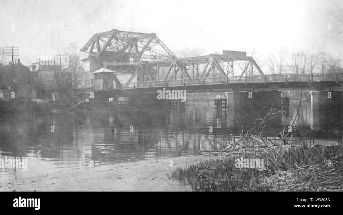 Rutgers Street Bridge-Belleville Turnpike-Passaic Fiume (1915-2000) ponte mobile è stata la terza in attraversamento Foto Stock