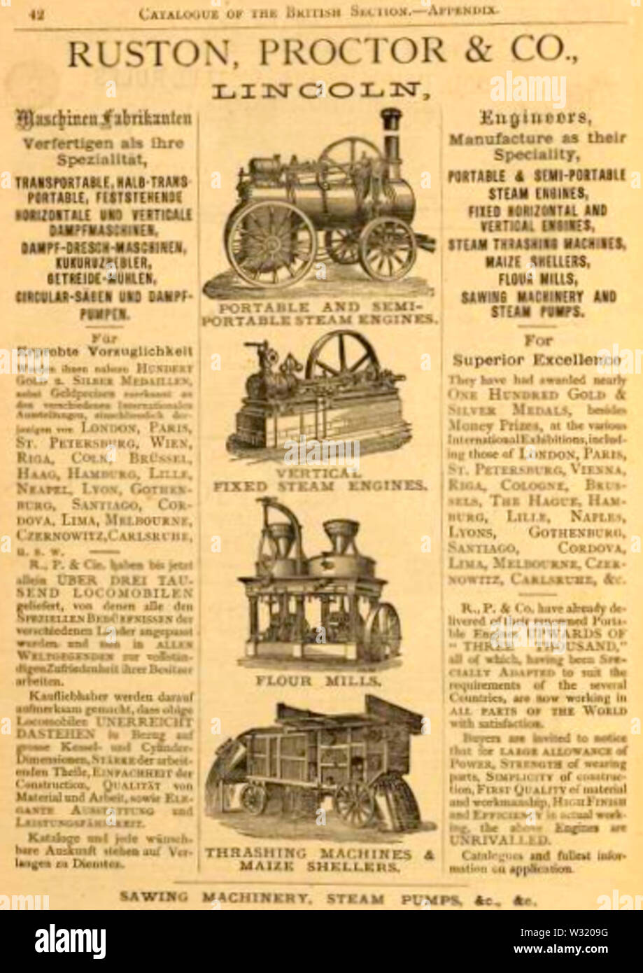 Ruston Proctor and Company, Lincoln Foto Stock