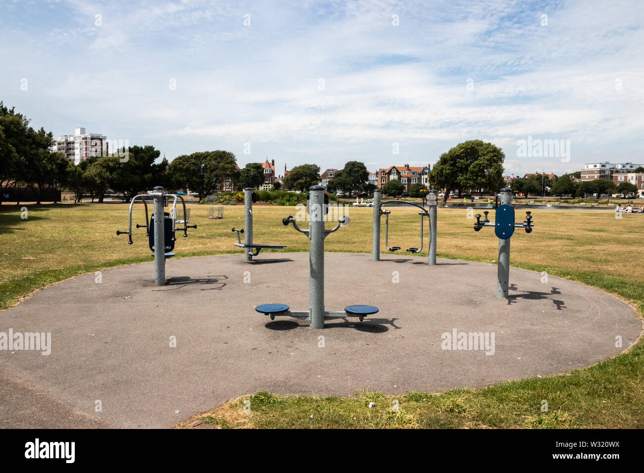 Un parco stazione di allenamento Foto Stock