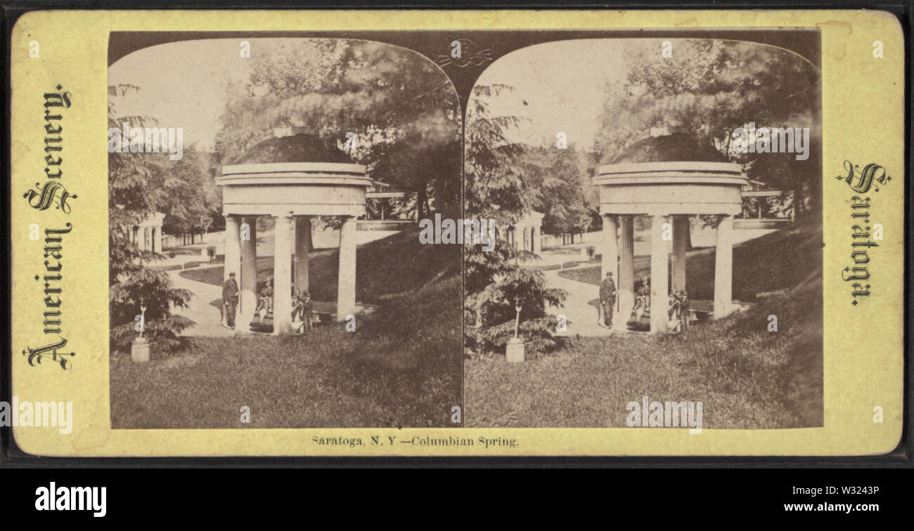 Saratoga, NY -- Columbian molla, da Robert N Dennis raccolta di vista stereoscopica Foto Stock
