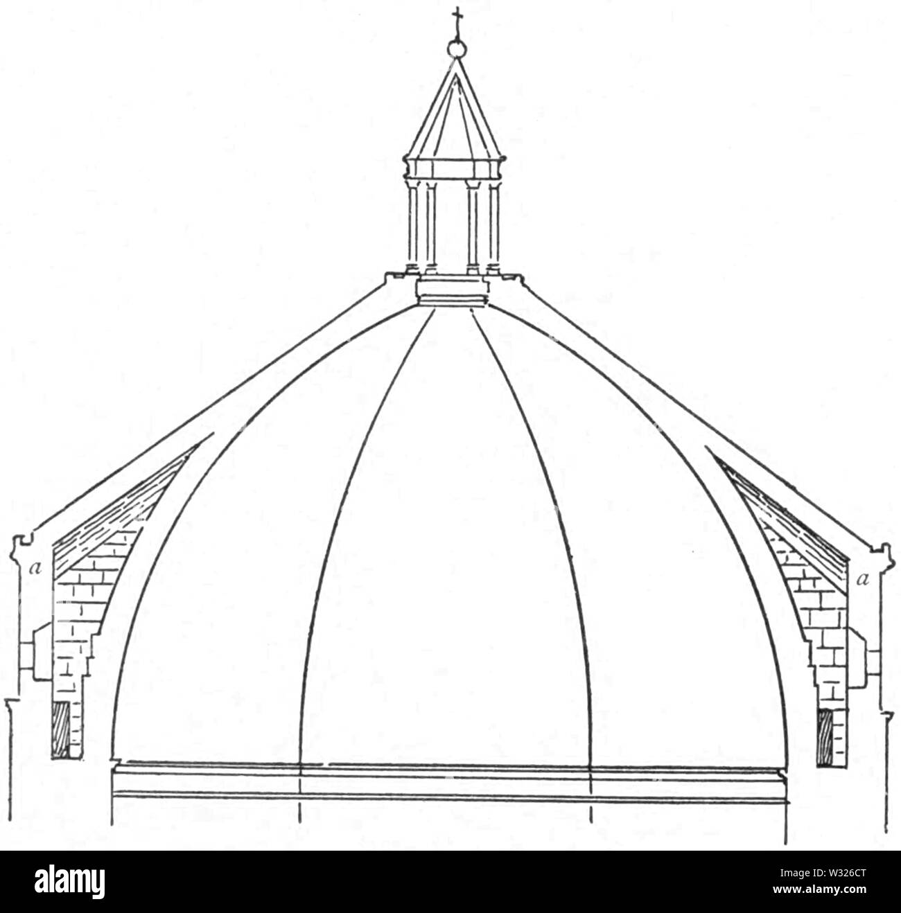 La sezione del Battistero del Duomo di Firenze (carattere di architettura rinascimentale) Foto Stock