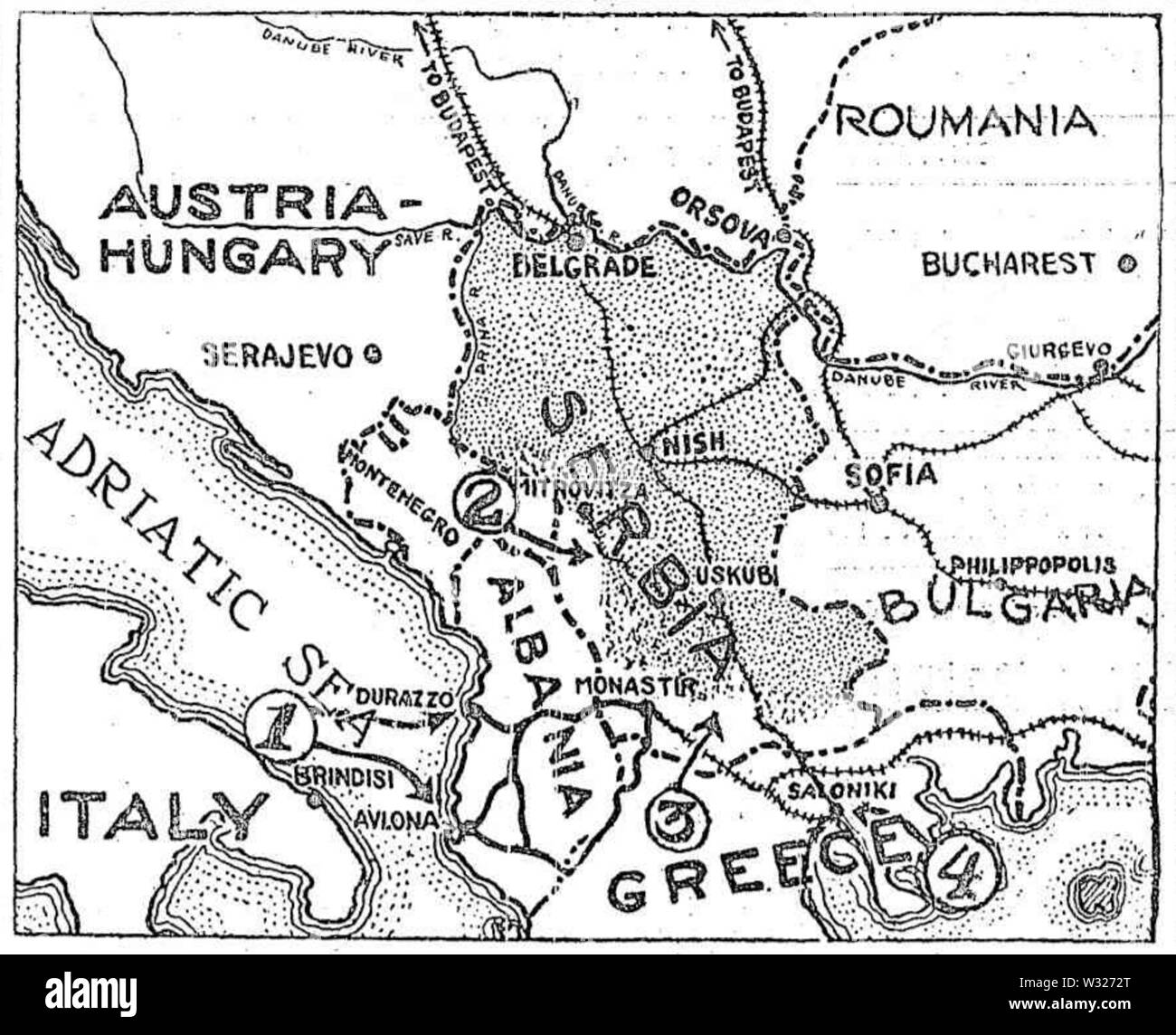La Serbia Nov 28 1915 Chicago Tribune Foto Stock