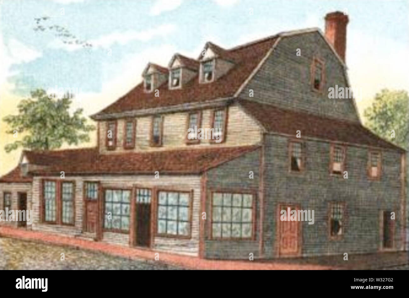SheafeHouse EssexSt Boston byEdwinWhitefield 1889 Foto Stock