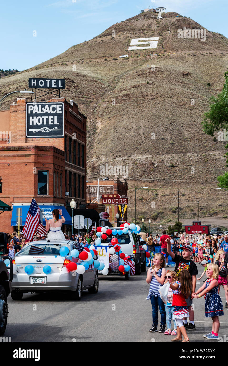 Quarto annuale di luglio sfilata nel piccolo paese di montagna di Salida; Colorado; USA Foto Stock