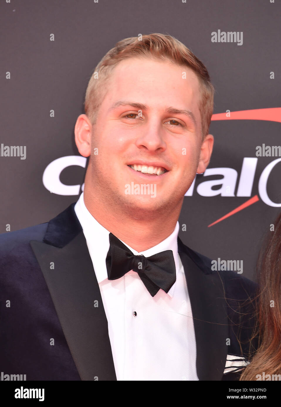 LOS ANGELES, CA - 10 Luglio: Jared Goff assiste il 2019 ESPY Awards presso Microsoft teatro sulla luglio 10, 2019 a Los Angeles, California. Foto Stock