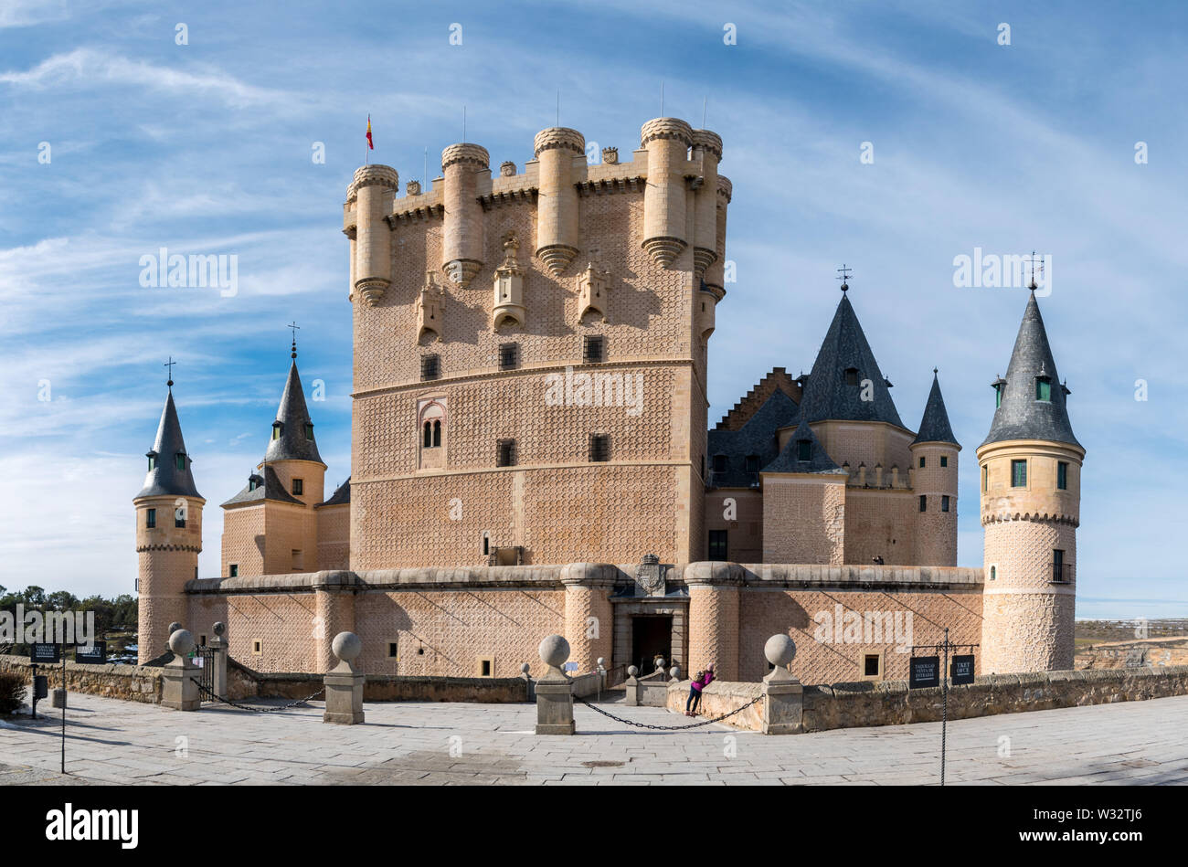 L'Alcazar of Segovia è un Alcàzar medievale situato nella città di Segovia, Spagna Foto Stock