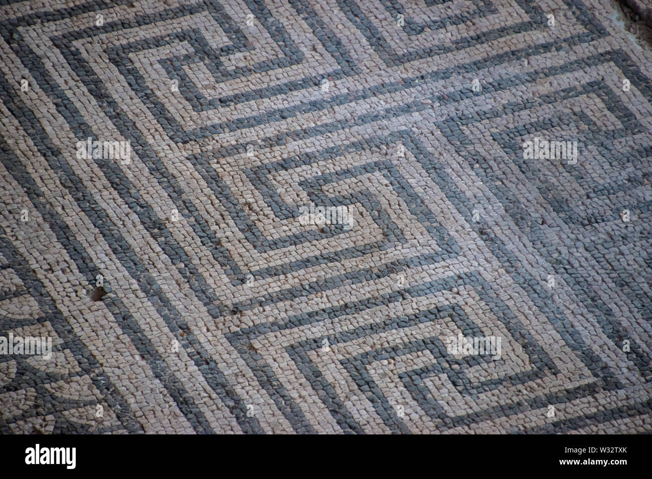 Un mosaico romano pattern da Merida, Spagna Foto Stock