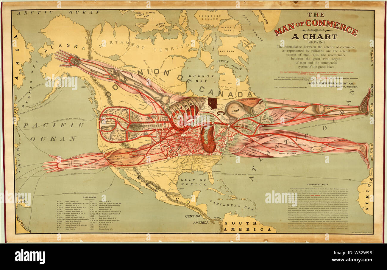 L'Uomo di commercio - Mappa antropomorfo Foto Stock