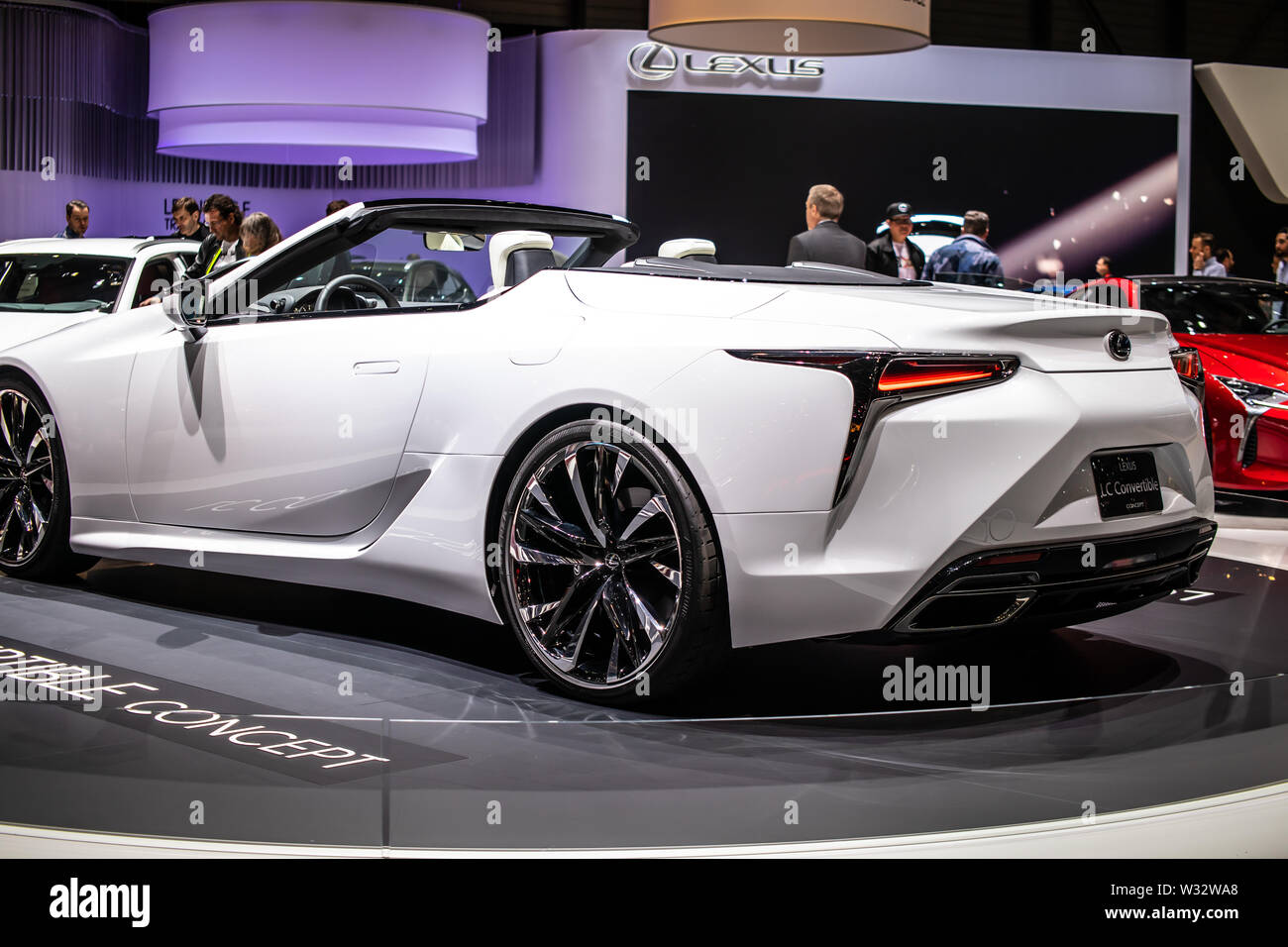 Ginevra, Svizzera, marzo 2019 Lexus LC concetto convertibile prototipo di automobile, Geneva International Motor Show, prodotta dalla vettura giapponese maker Lexus Foto Stock