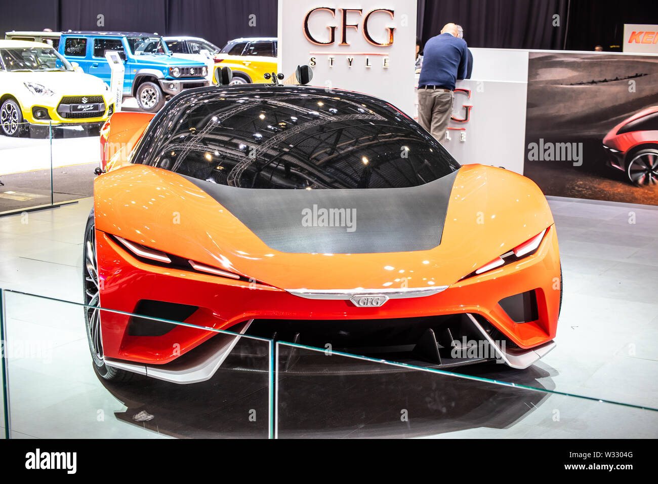 Ginevra marzo 2019 GFG Style Kangaroo Leggera concetto prototipo futura automobile, Geneva International Motor Show, smart elettrico iper-SUV Foto Stock