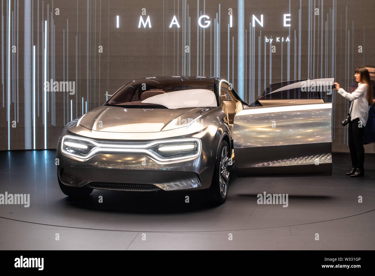 Ginevra, Svizzera, marzo 2019: show car: Kia immaginare il concetto di sport prototipo di automobile a Ginevra International Motor Show, fabbricato da Kia Motors Foto Stock