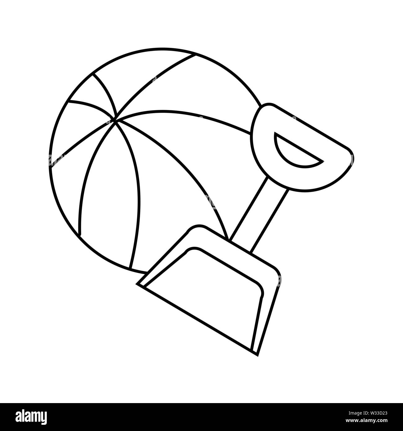 Sfera in plastica con pala toy illustrazione vettoriale design Illustrazione Vettoriale