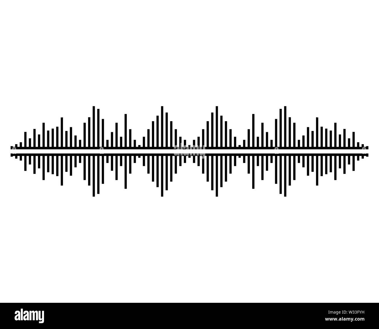 Le onde sonore illustrazione vettoriale del modello di progettazione Foto Stock