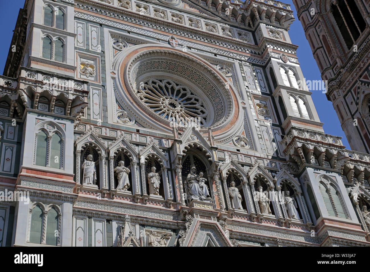 Firenze, Italia - 28 agosto 2018: Cattedrale di Firenze (Il Duomo di Firenze) il 28 agosto 2018 a Firenze, Italia. Firenze è la città più grande di tus Foto Stock