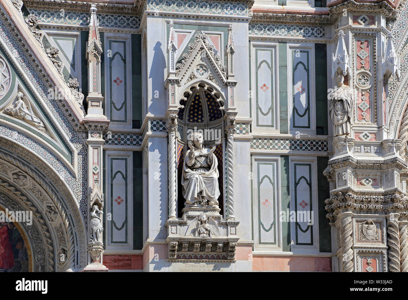 Firenze, Italia - 28 agosto 2018: Cattedrale di Firenze (Il Duomo di Firenze) il 28 agosto 2018 a Firenze, Italia. Firenze è la città più grande di tus Foto Stock