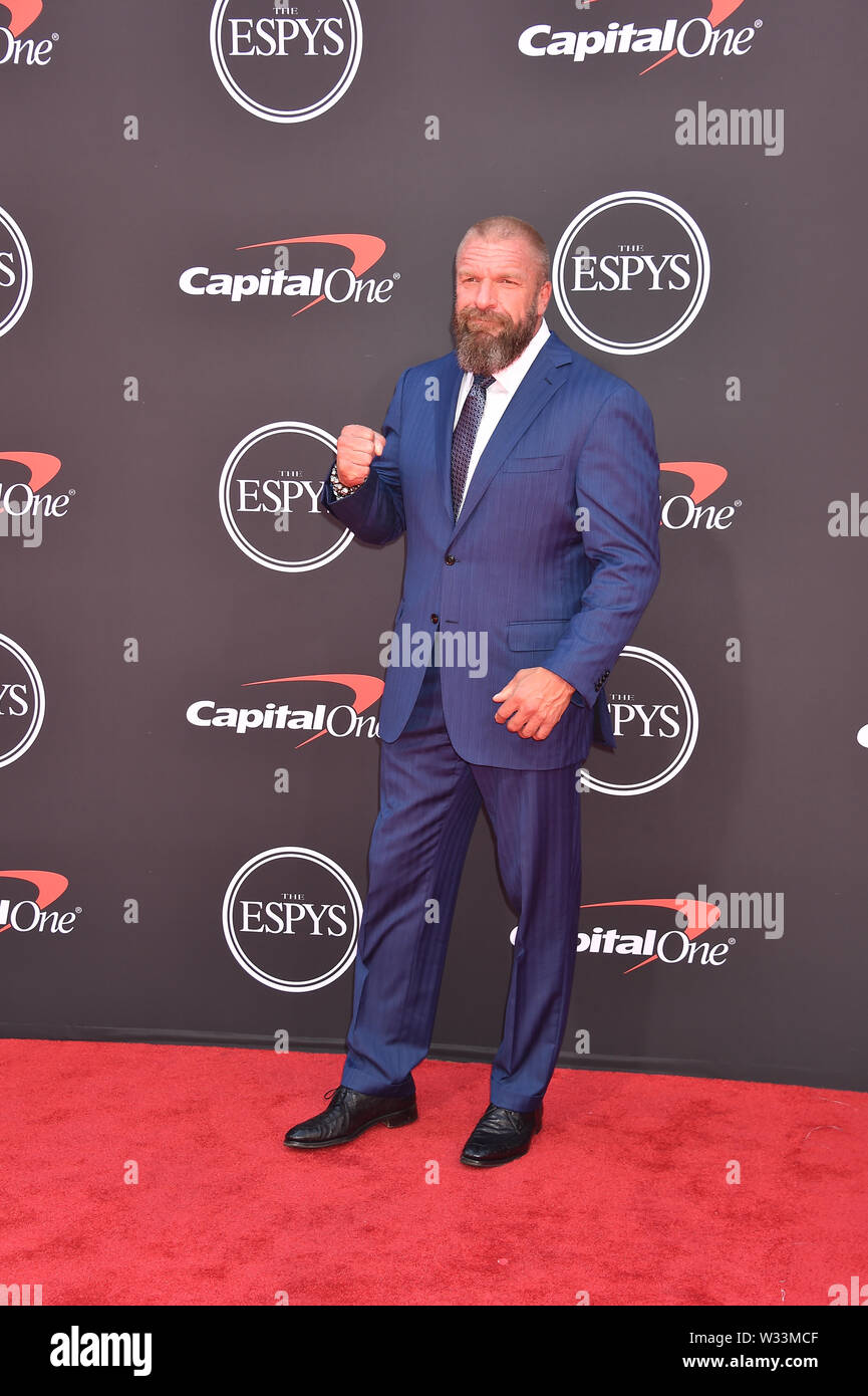 Los Angeles, Stati Uniti d'America. 10 Luglio, 2019. LOS ANGELES, Stati Uniti d'America. Luglio 10, 2019: Paul Levesque al 2019 ESPY Awards di Microsoft, presso il Teatro La Live. Credito Foto: Paul Smith/Alamy Live News Foto Stock