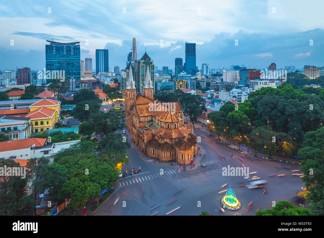 La cattedrale di Notre Dame Basilica di Saigon Foto Stock