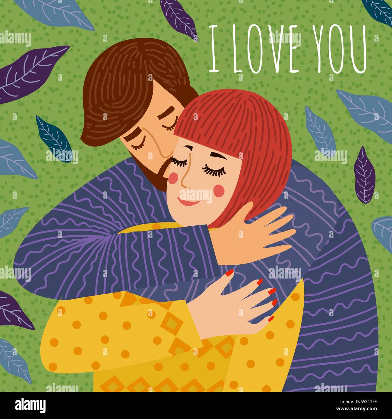 Io vi amo. Un uomo abbracci e baciare una donna. Vettore di carino per schede, banner e poster. Illustrazione di Freehand Illustrazione Vettoriale Io vi amo. Un uomo abbracci e baciare una donna. Vettore di carino per schede, banner e poster. Illustrazione di Freehand Illustrazione Vettoriale