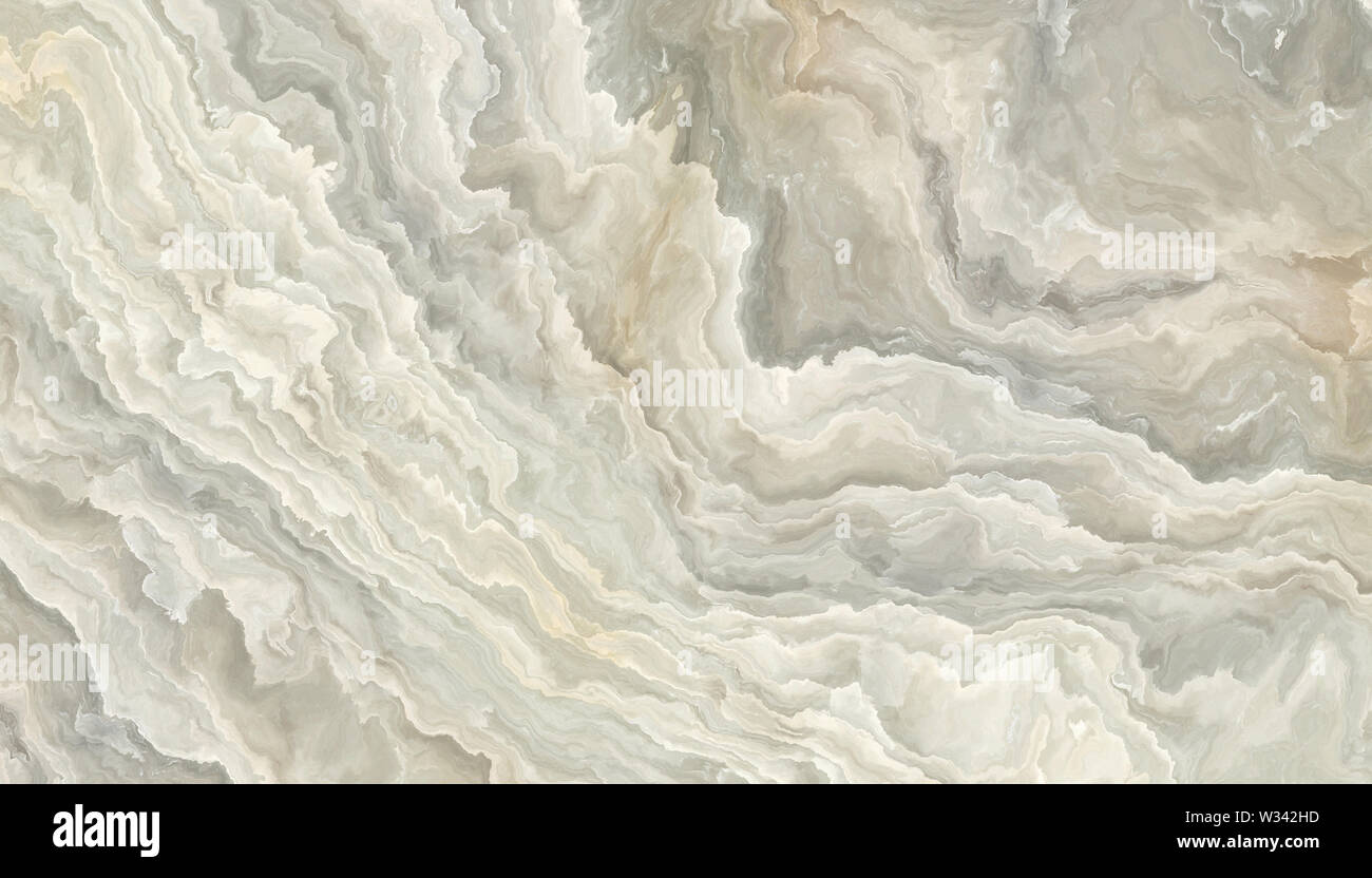 La piastrella di astratta onice bianco sfondo con andamento ondulato. 2D'illustrazione. Bellezze naturali Foto Stock